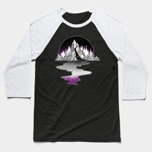 Asexual Flag Mountain River Baseball T-Shirt